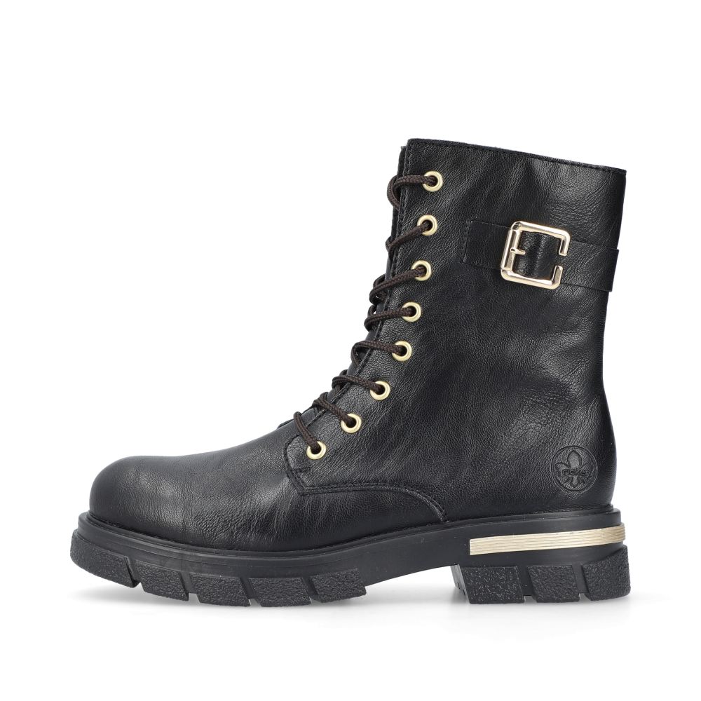Rieker Women's Biker Boots - Night Black