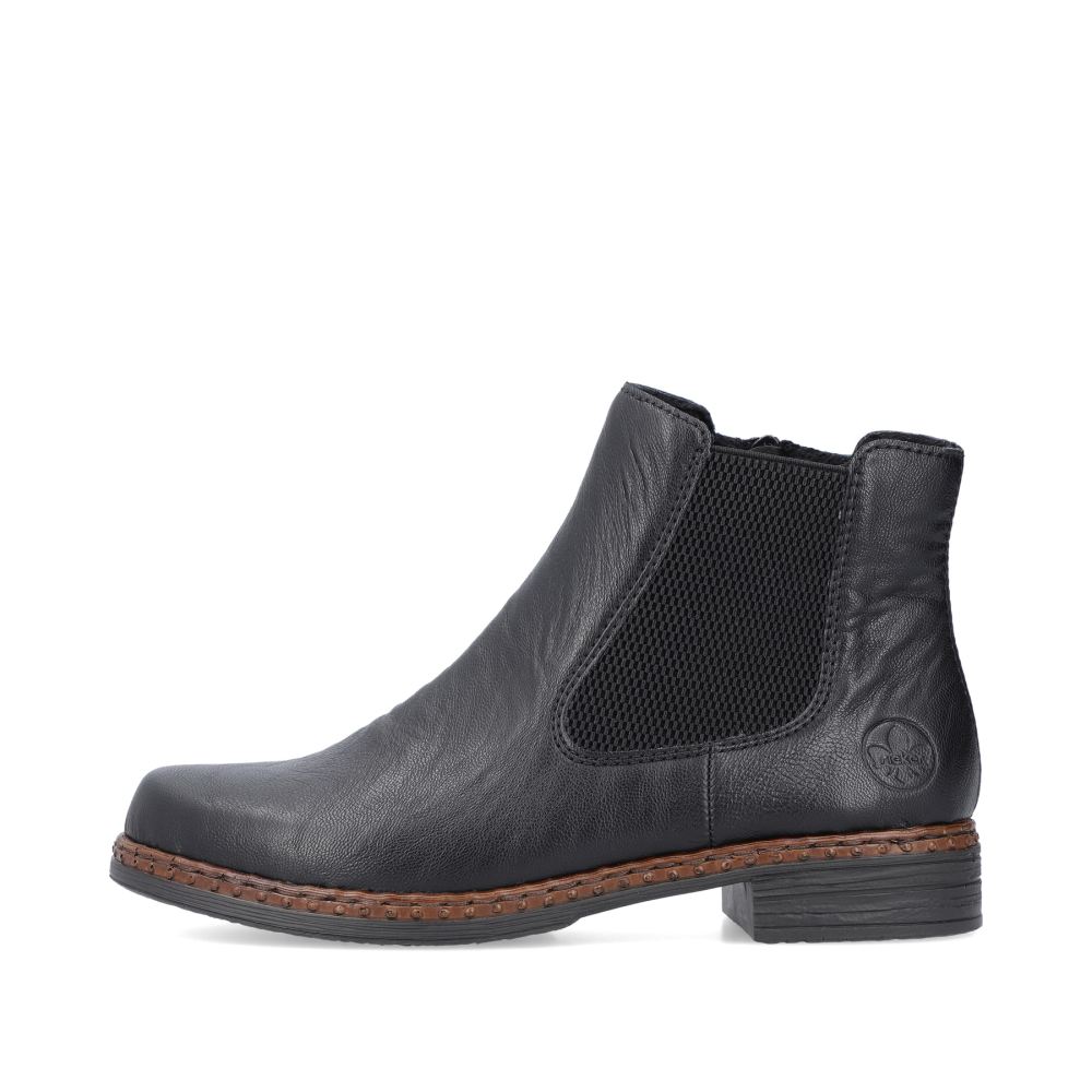 Rieker Women's Chelsea Bootsmidnight Black