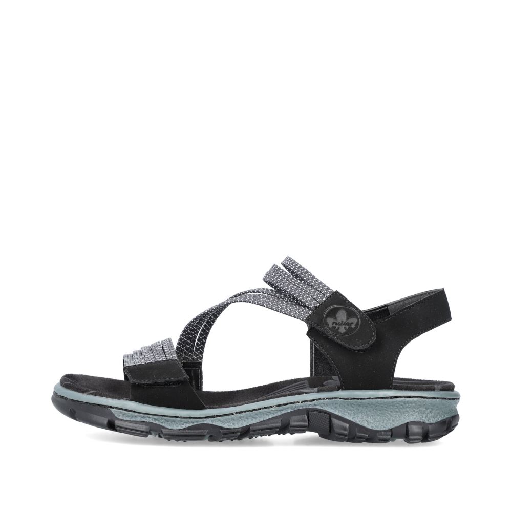 Rieker Women's Trekking Sandals Graphite Black