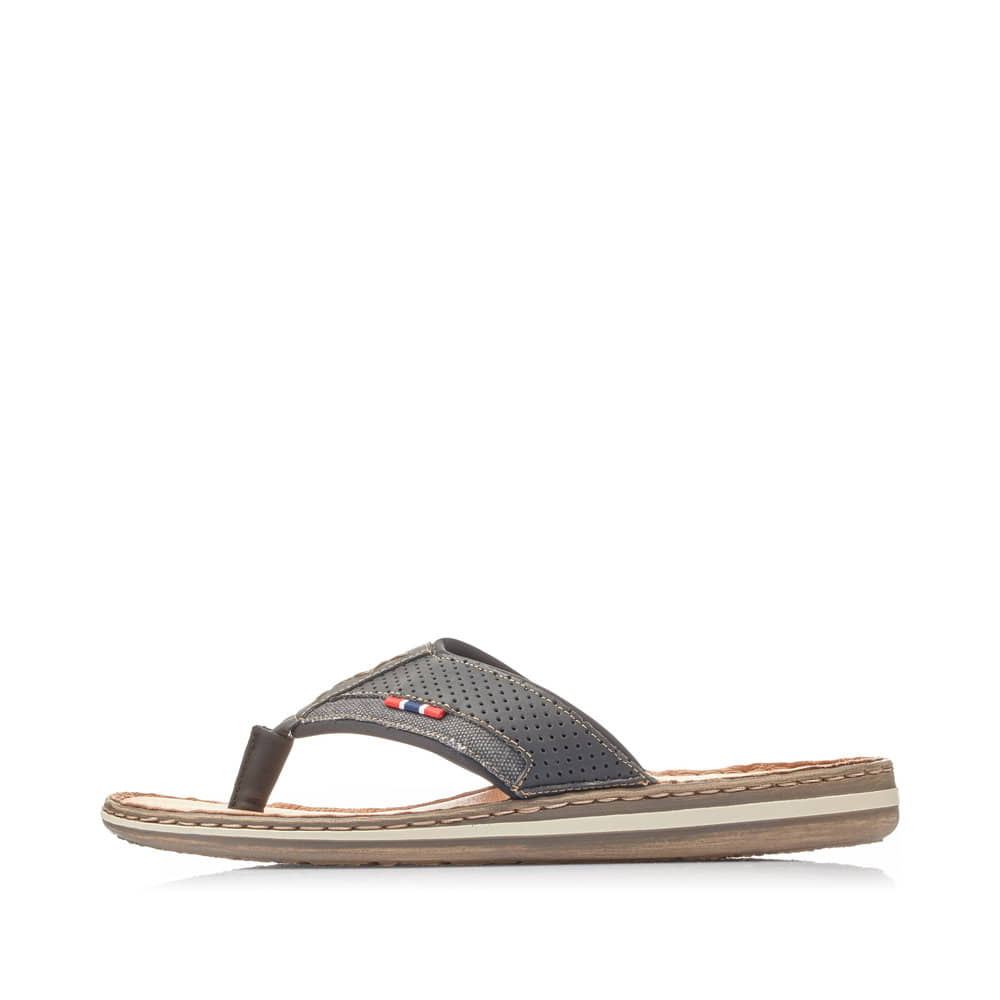 Rieker Men's Flip-Flops - Graphite Black