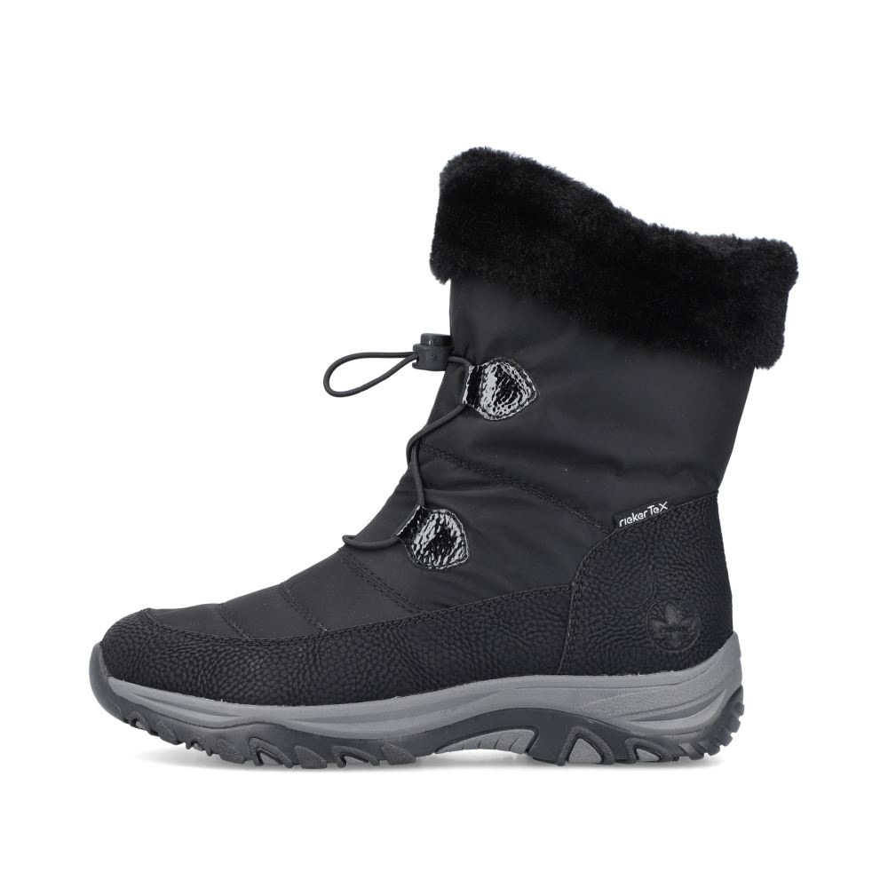 Rieker Women's Lace-Up Boots - Night Black
