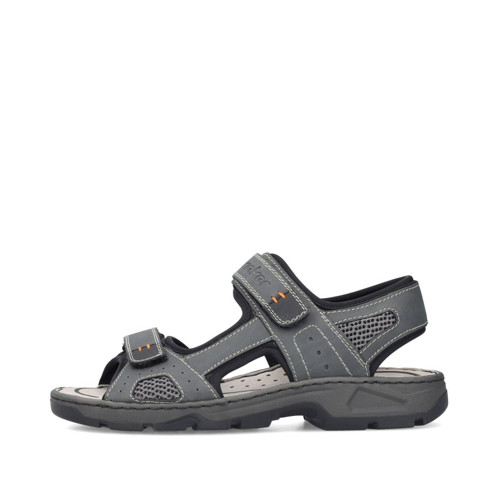 Rieker Men's Trekking Sandals - Dark Gray