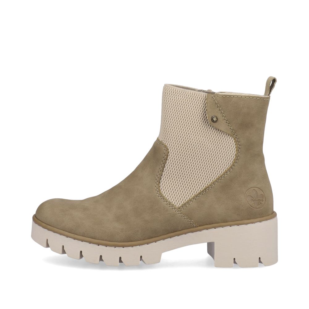 Rieker Women's Chelsea Boots Beige Brown