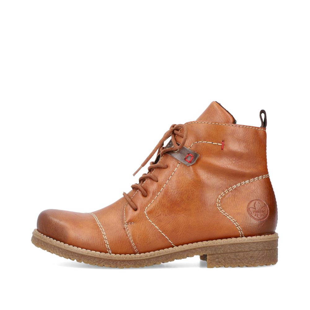 Rieker Women's Lace-Up Boots - Caramel Brown