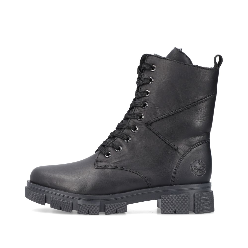 Rieker Women's Biker Boots - Deep Black