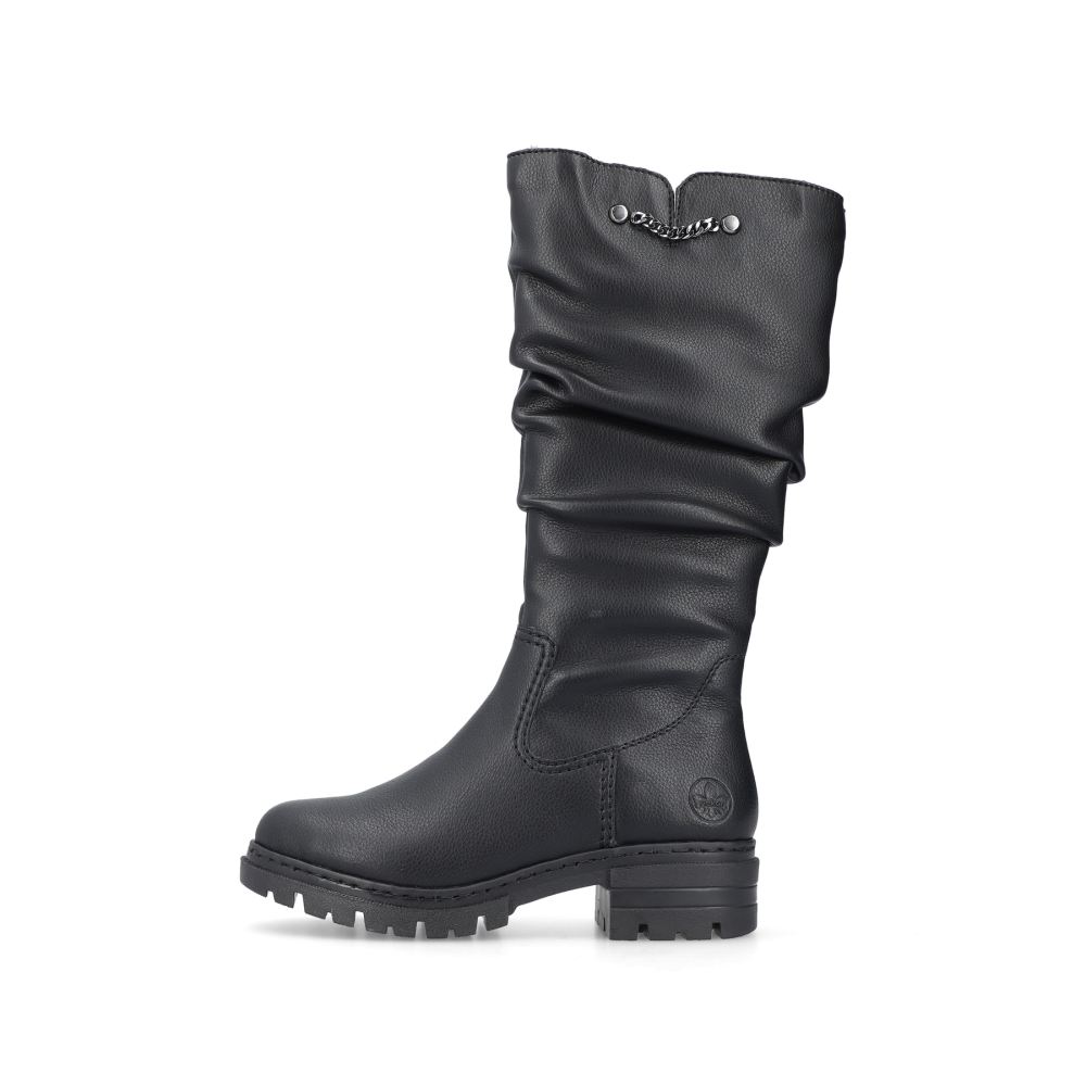 Rieker Women's High-Shaft Boots - Night Black