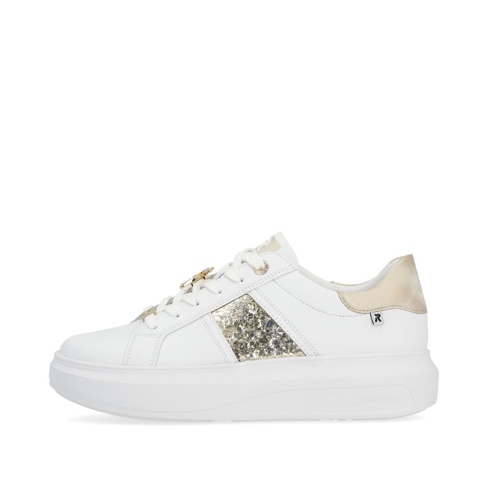 Rieker Evolution Women's Low Sneakers Swan-White Gold
