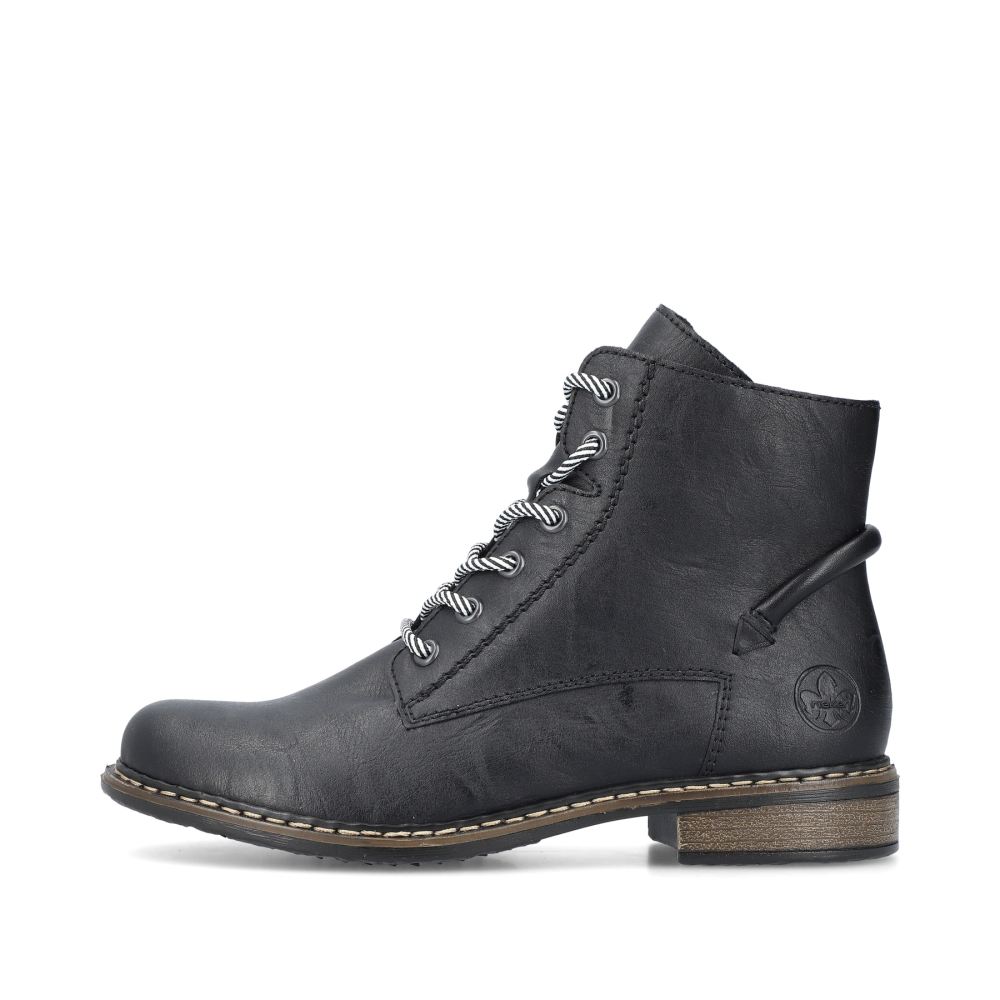 Rieker Women's Lace-Up Boots Asphalt Black