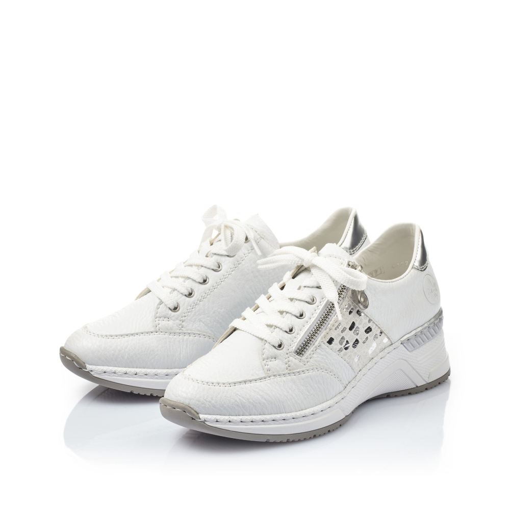 Rieker Women's Low-Top Sneakers - Swan White
