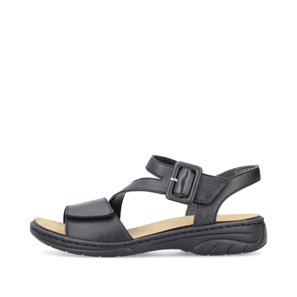 Rieker Women's Strappy Sandals Asphalt Black