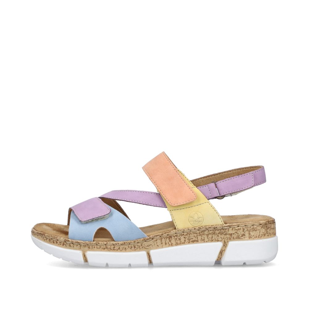 Rieker Women's Strappy Sandals - Pastel Colors