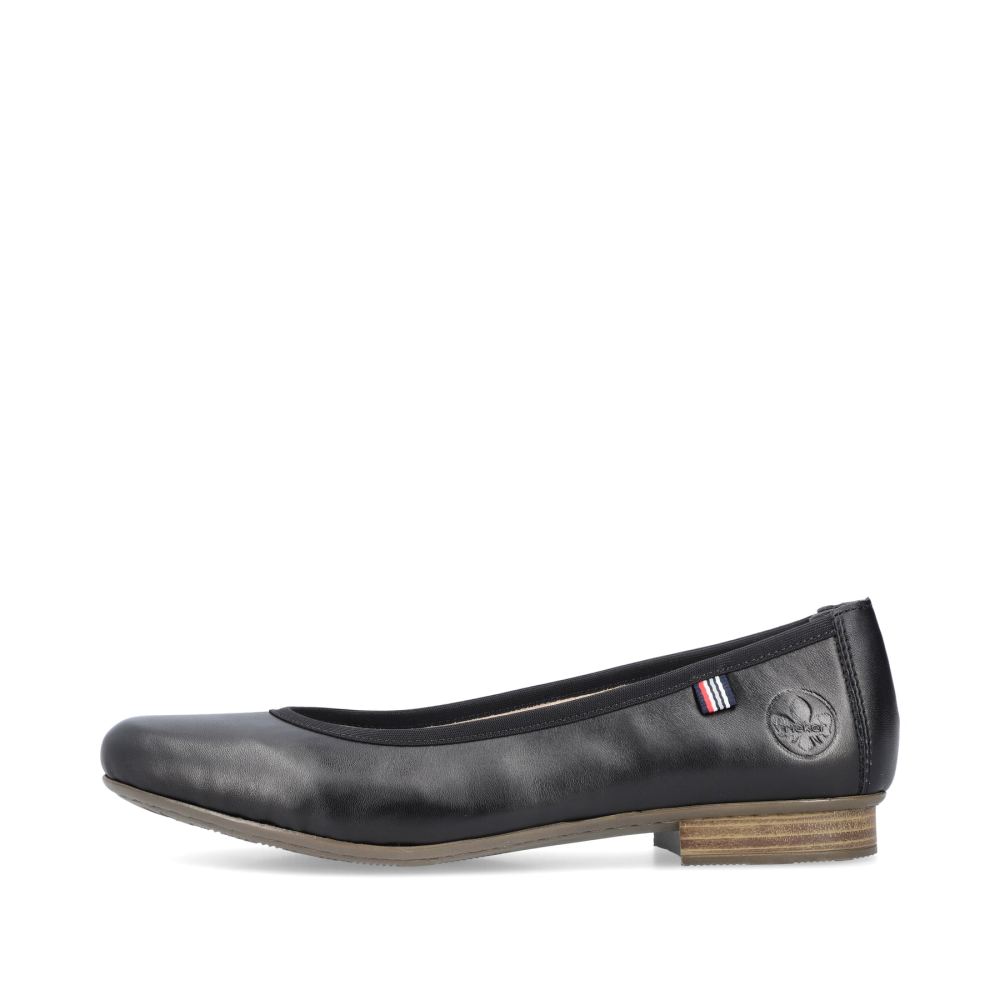 Rieker Women's Ballerina Flatsglossy Black