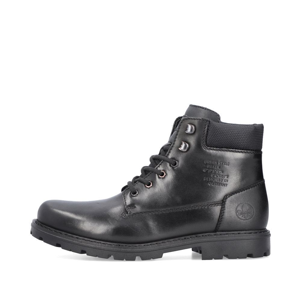 Rieker Men's Lace-Up Bootsglossy Black
