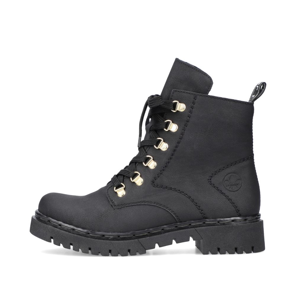 Rieker Women's Biker Boots - Deep Black