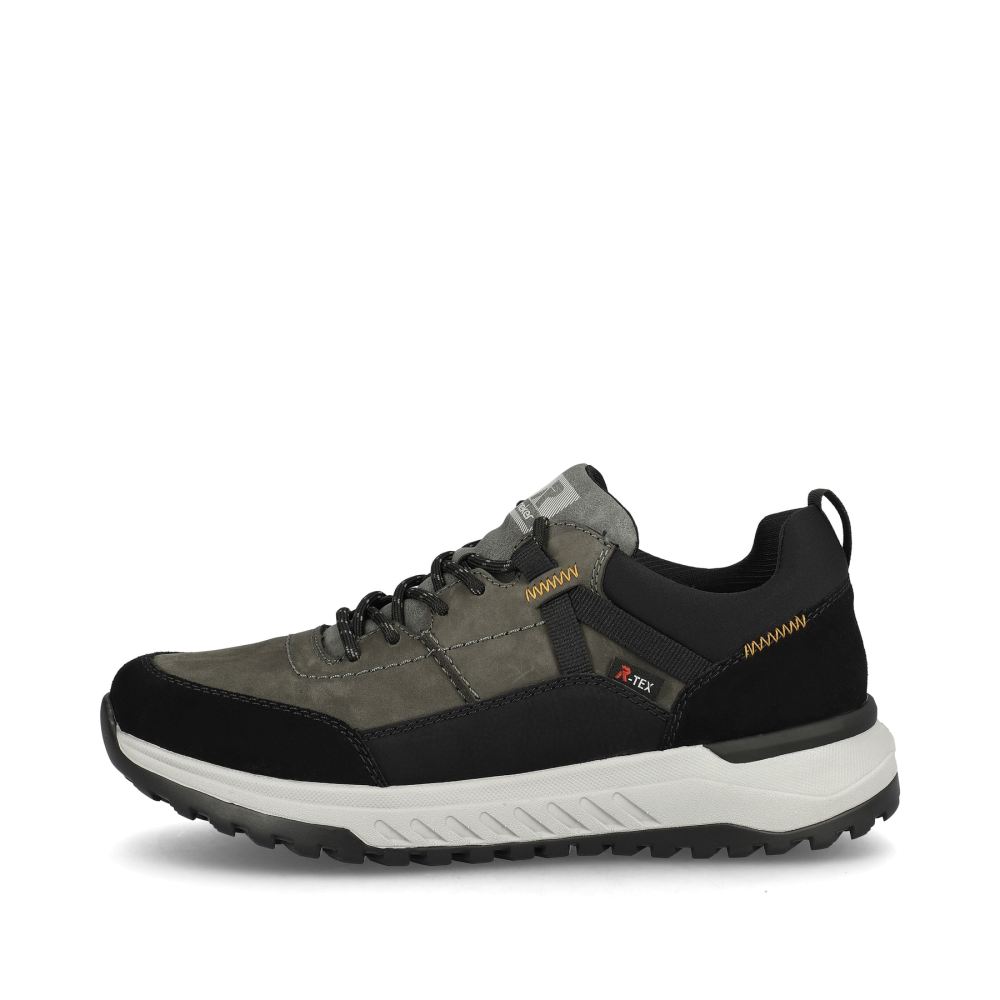 Rieker Evolution Men's Low-Top Sneakers - Steel-Grey - Deep-Black