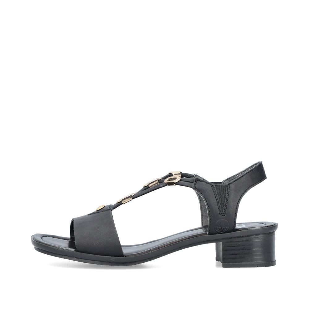 Rieker Women's Strappy Sandals Asphalt Black