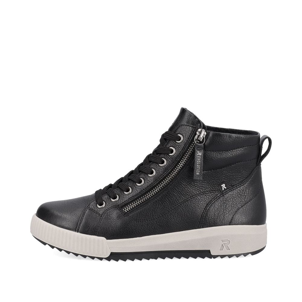 Riekerevolution Women's High-Top Sneakers - Steel Black