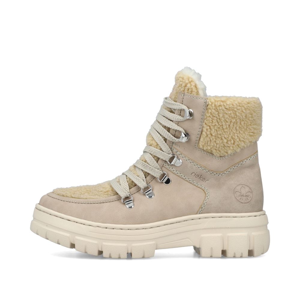 Rieker Women's Lace-Up Boots - Sand Beige