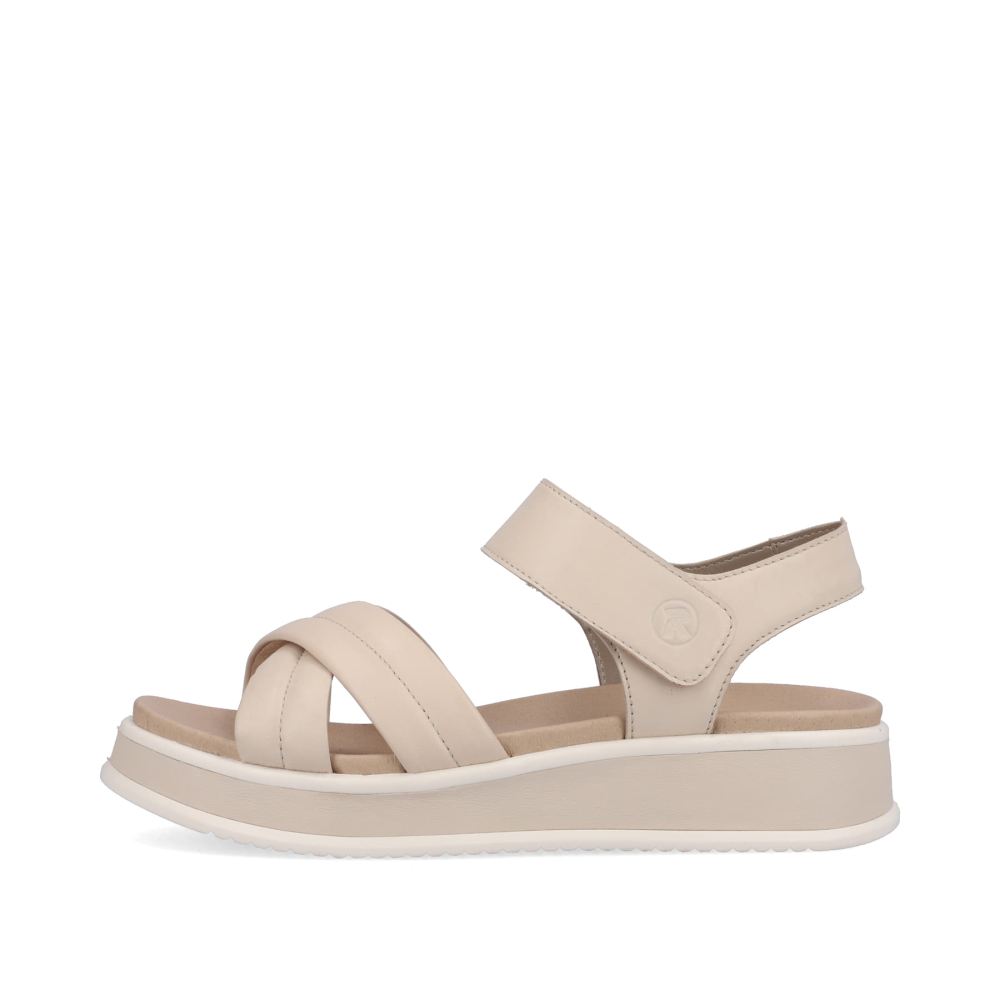 Rieker Evolution Women's Strappy Sandals Cream Beige