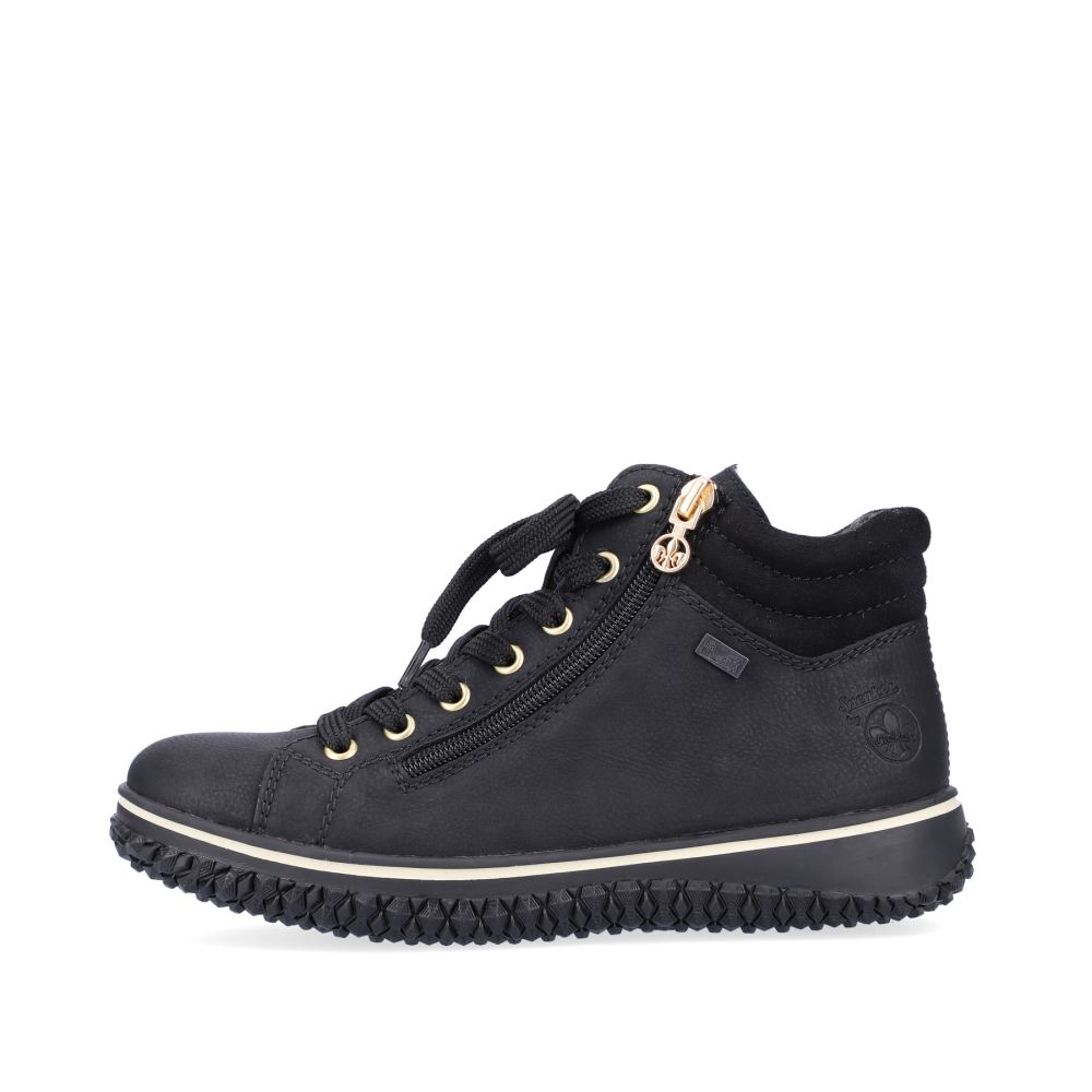 Rieker Women'slace-Up Boots - Deep Black