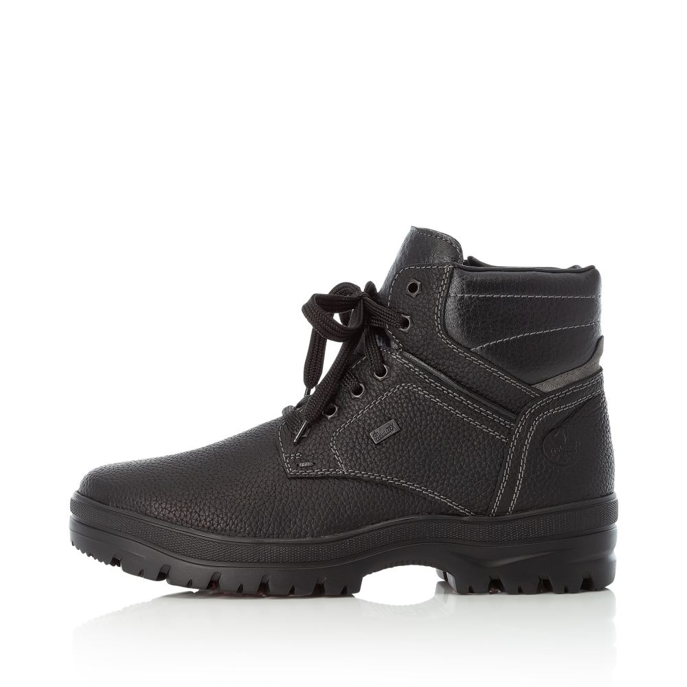 Rieker Men's Lace-Up Boots - Deep Black