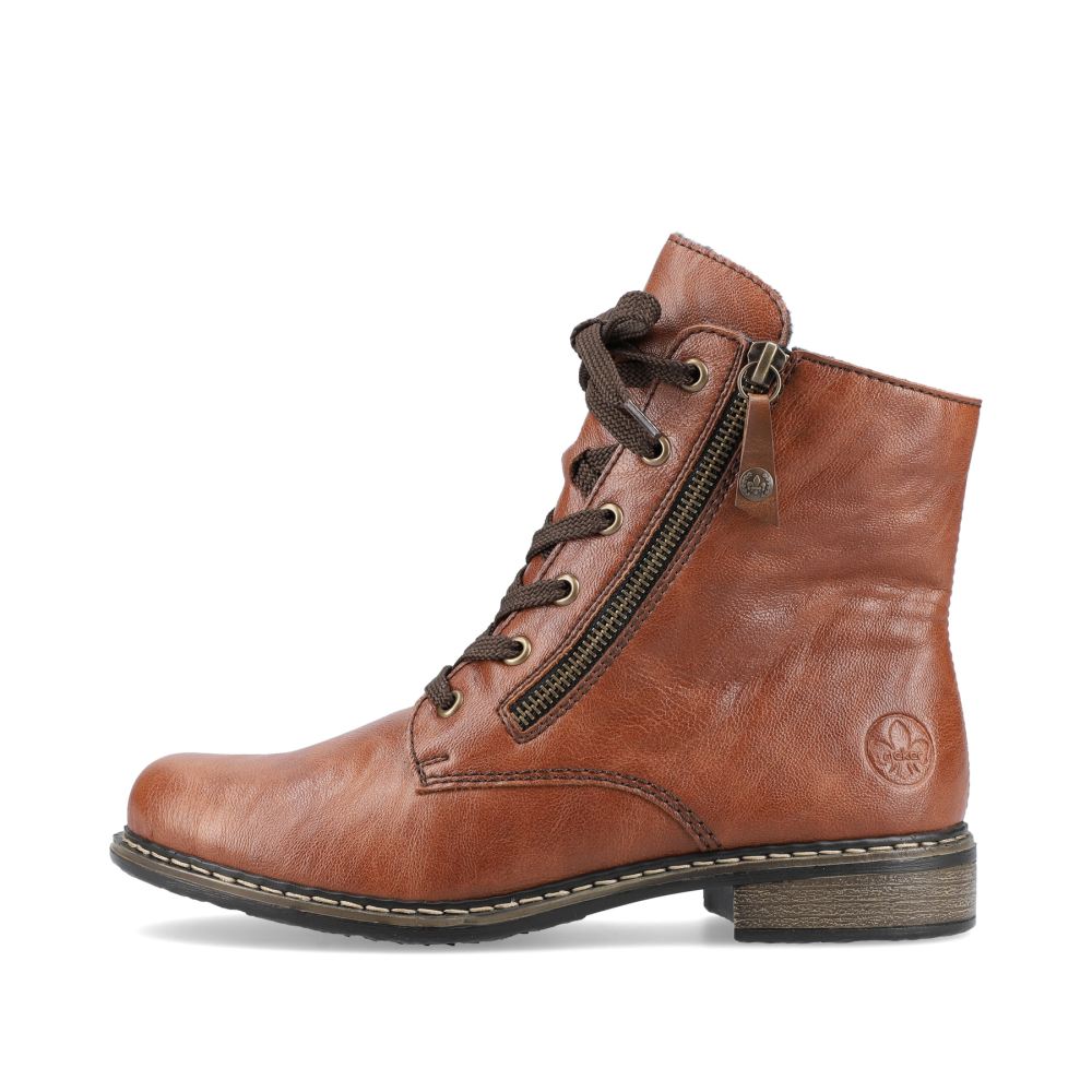 Rieker Women's Lace-Up Boots - Caramel Brown