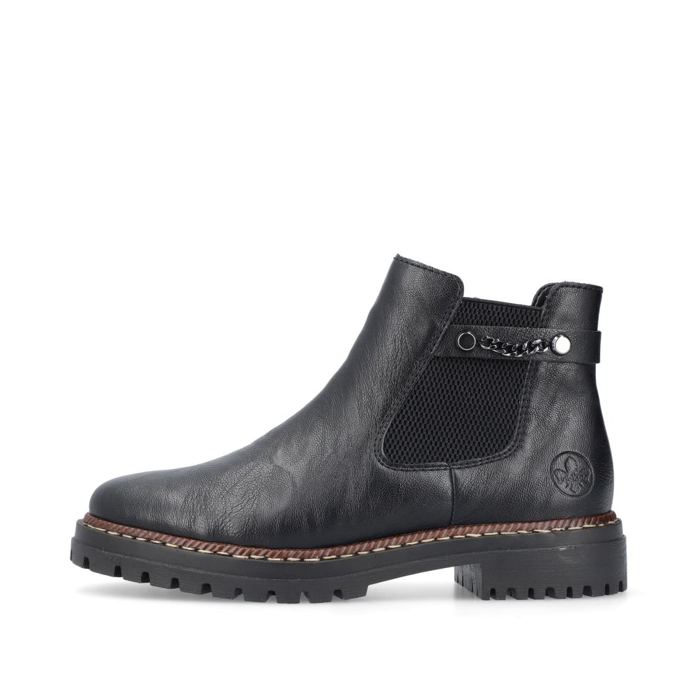 Rieker Women's Chelsea Bootsmidnight Black