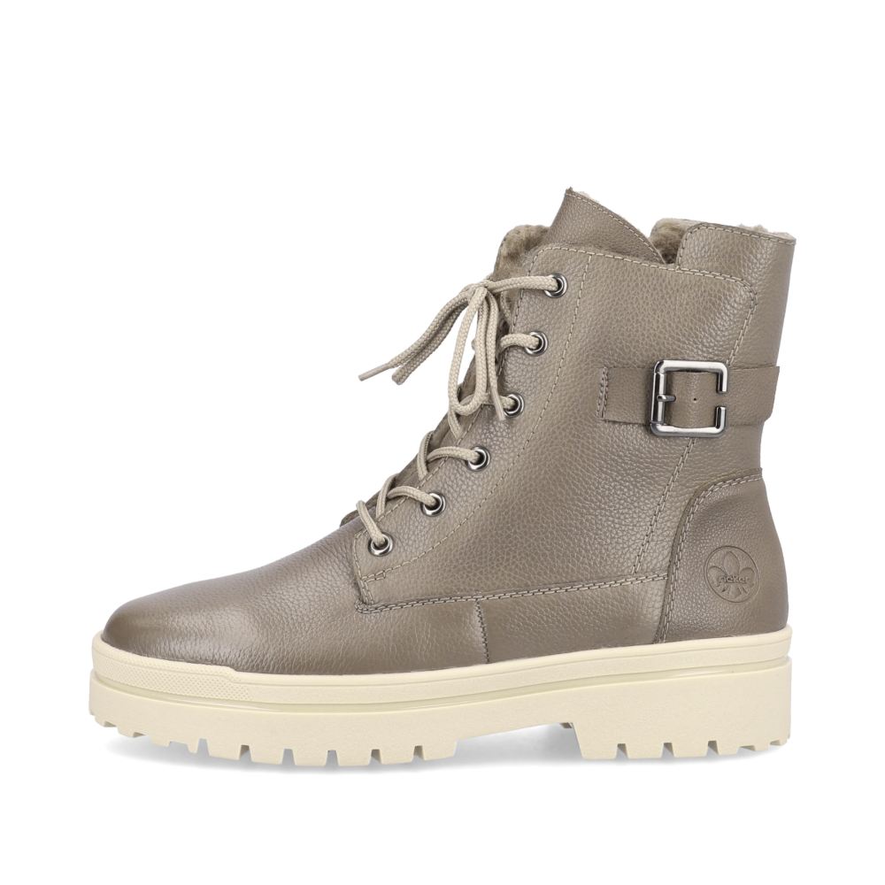Rieker Women's Lace-Up Boots Asphalt Grey