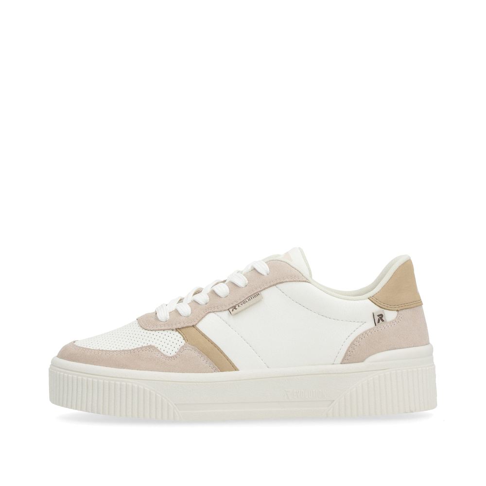 Rieker Evolution Women's Sneaker Low Crystal-White Sand-Beige