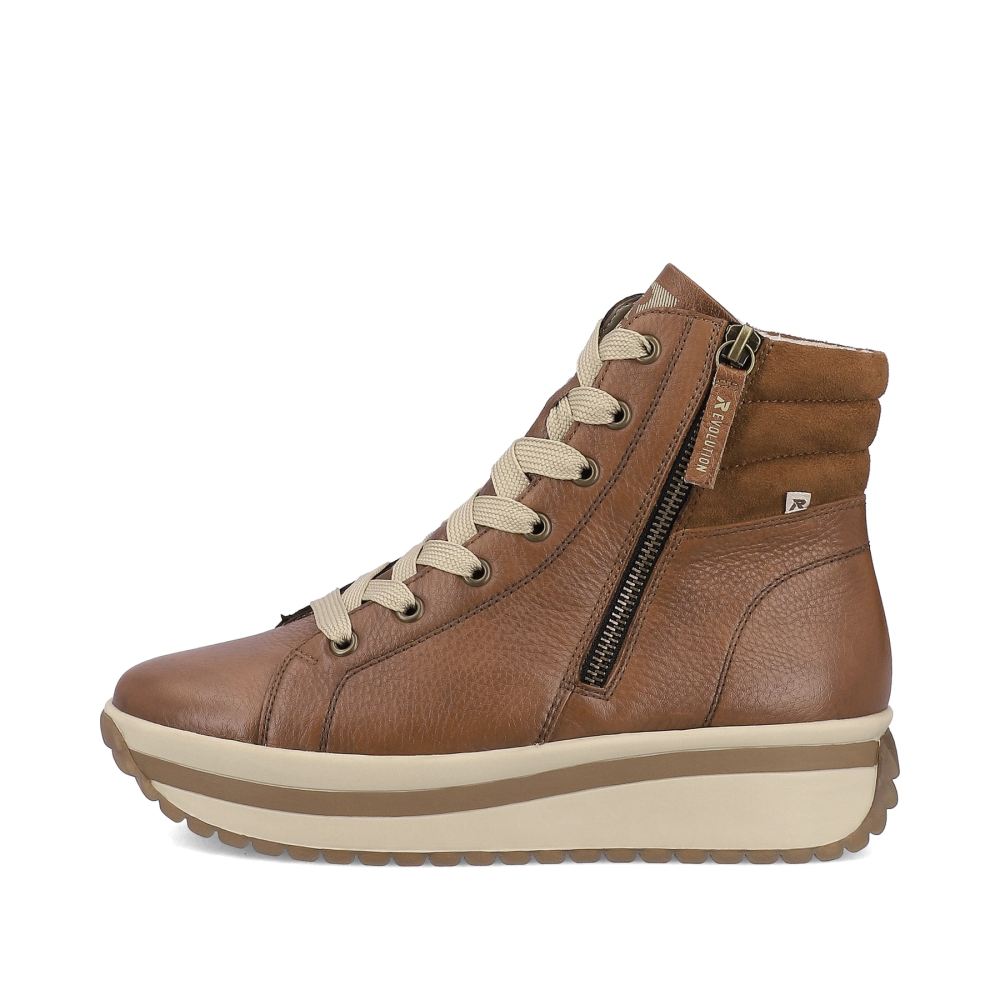 Rieker Evolution Women's Sneakers High Wood Brown