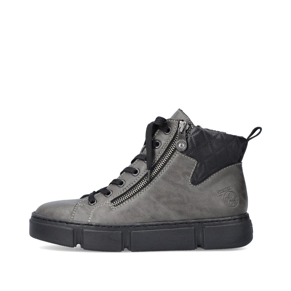Rieker Women's Lace-Up Boots - Anthracite