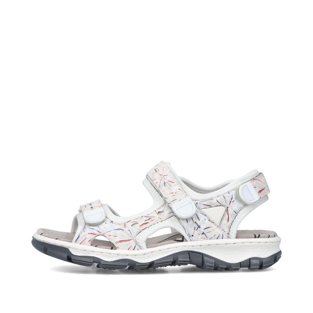 Rieker Women's Trekking Sandals Pearl White-Multi