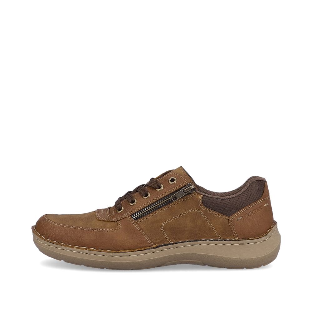 Rieker Men's Lace-Up Shoes - Coffee Brown