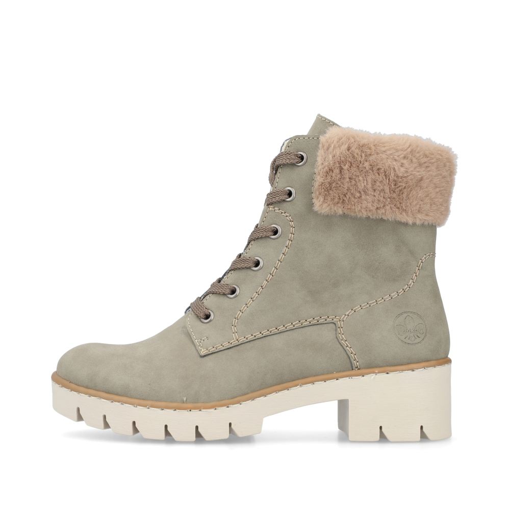 Rieker Women's Lace-Up Boots - Khaki Brown