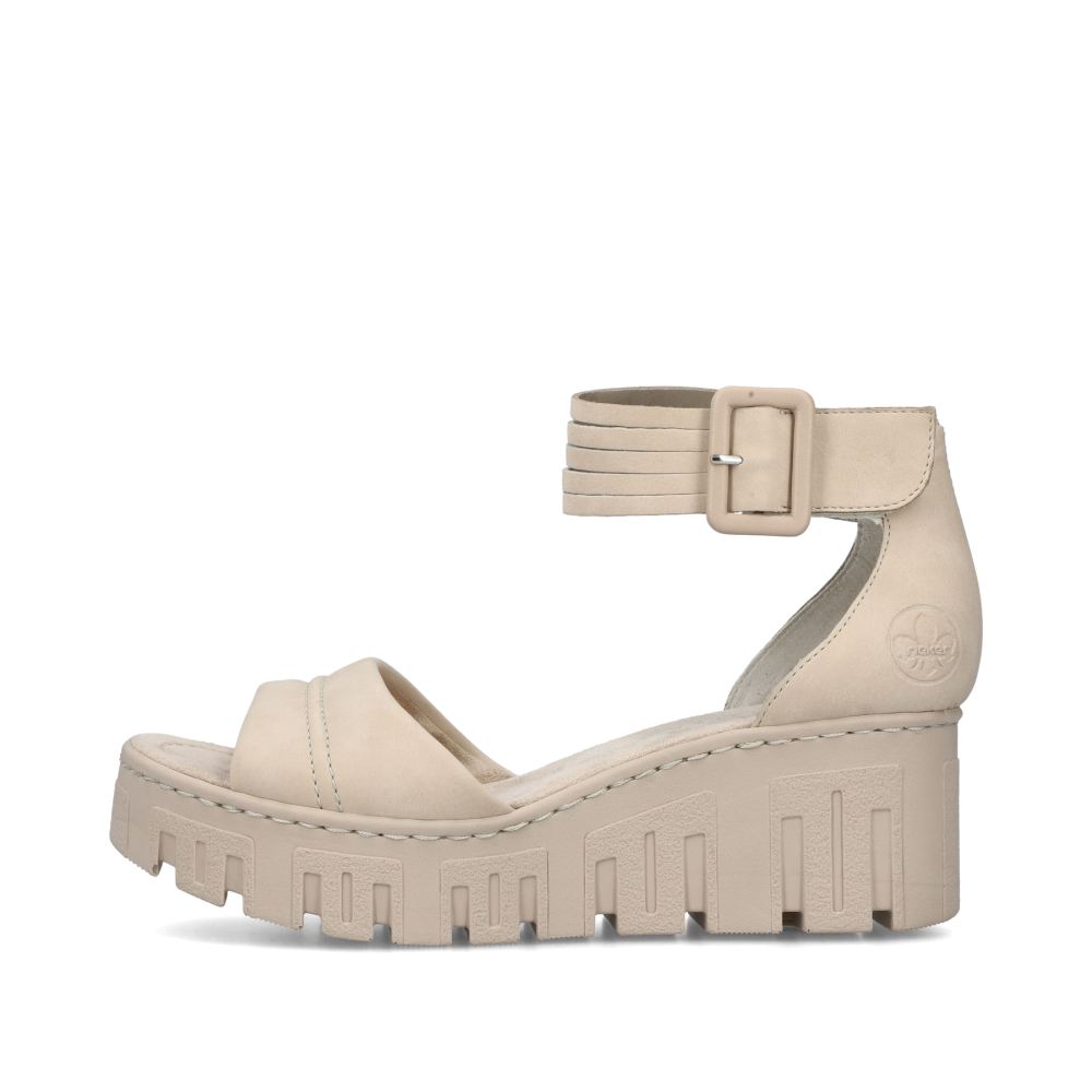 Rieker Women's Wedge Sandals Sand Beige