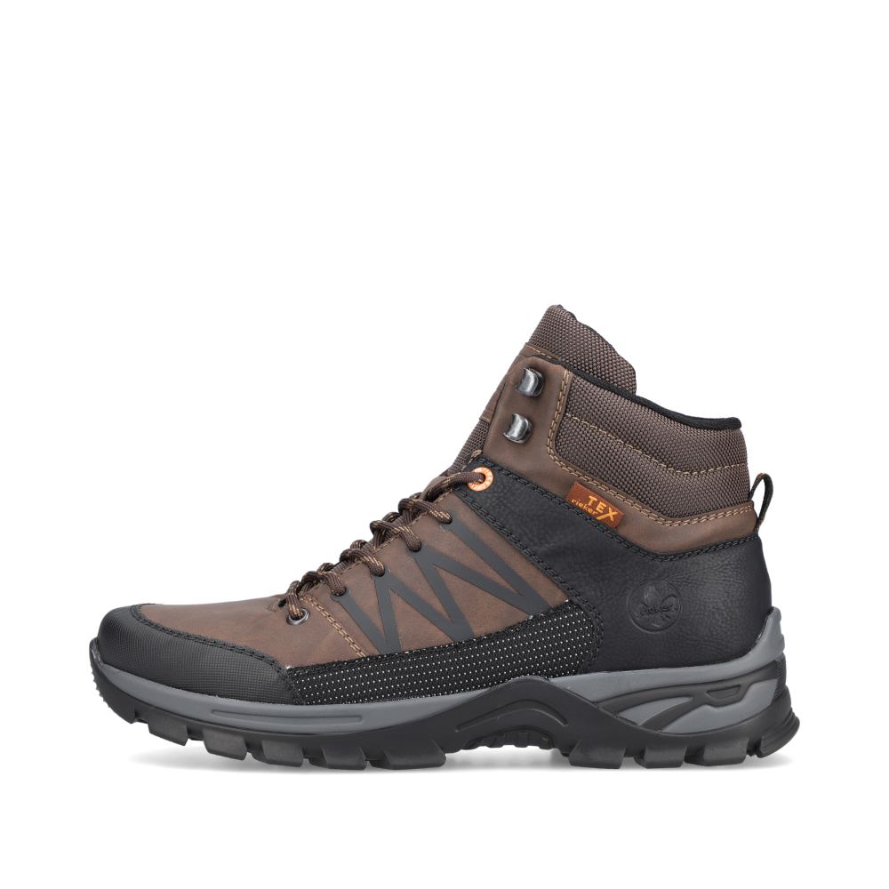 Rieker Men's Lace-Up Boots - Nut Brown