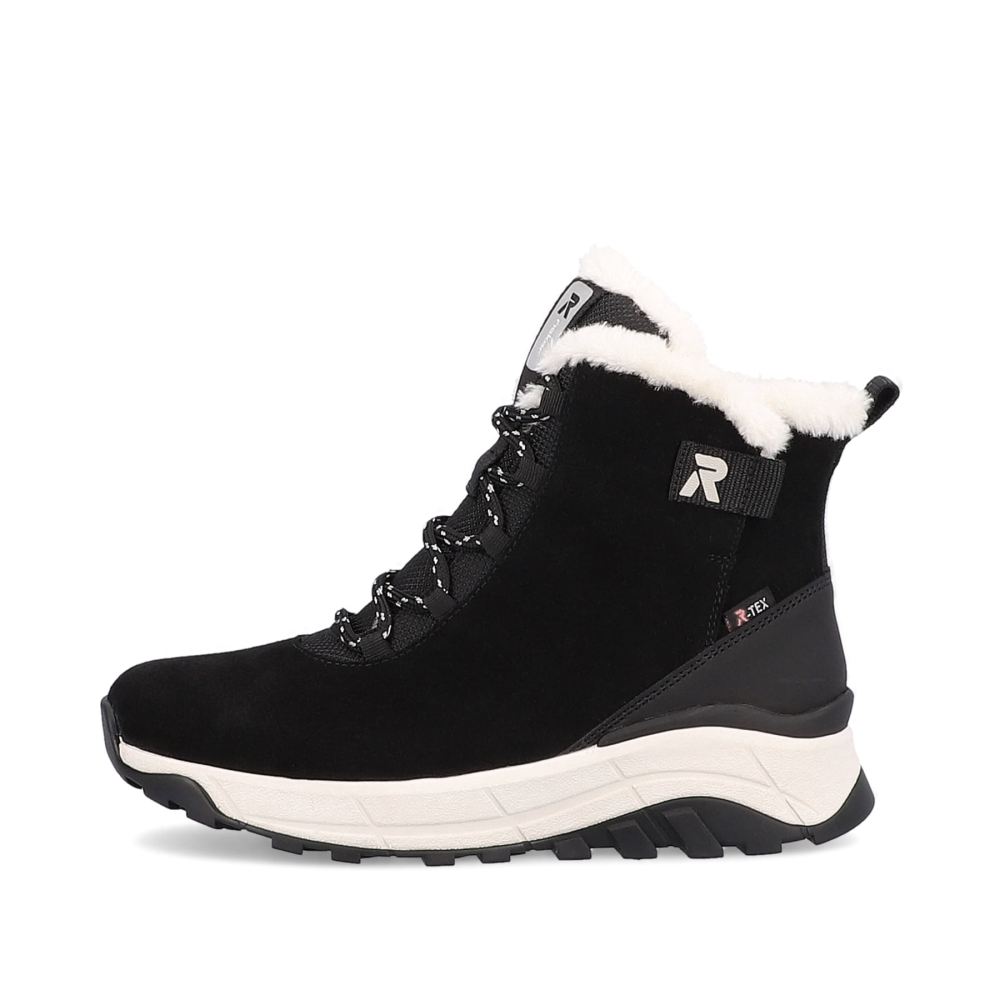 Rieker Evolution Women's Lace-Up Boots - Deep Black Pearl