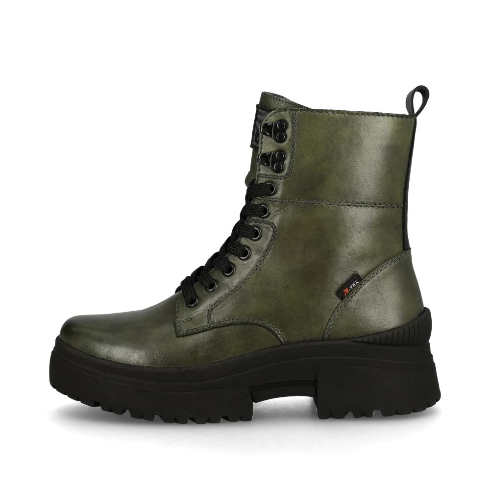 Rieker Evolution Women's Lace-Up Boots - Army Greenblack