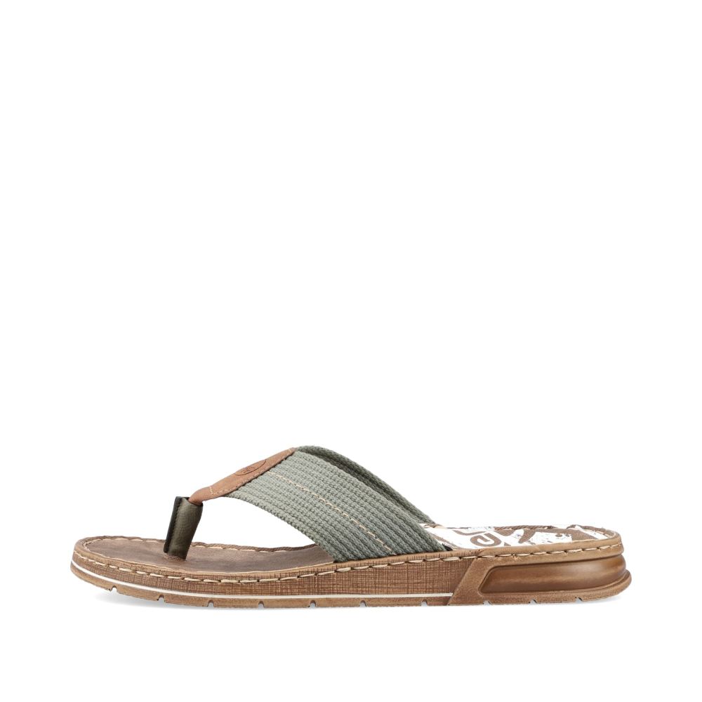 Rieker Men's Flip-Flops - Light Green