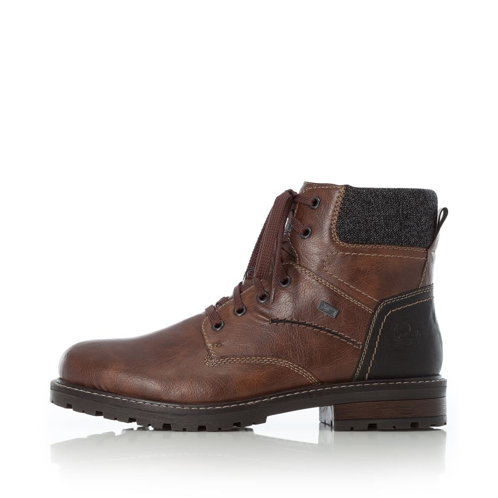 Rieker Men's Lace-Up Boots - Chestnut Brown