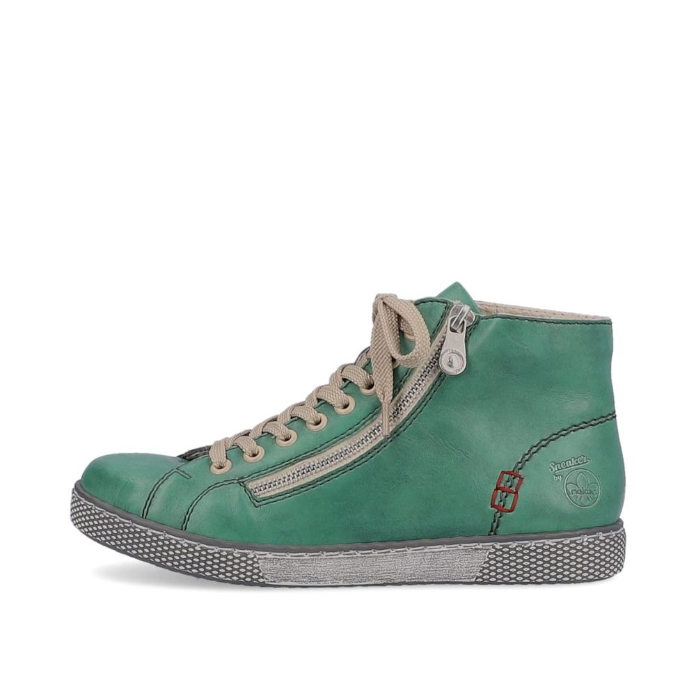 Rieker Women's Lace-Up Shoes - Emerald Green