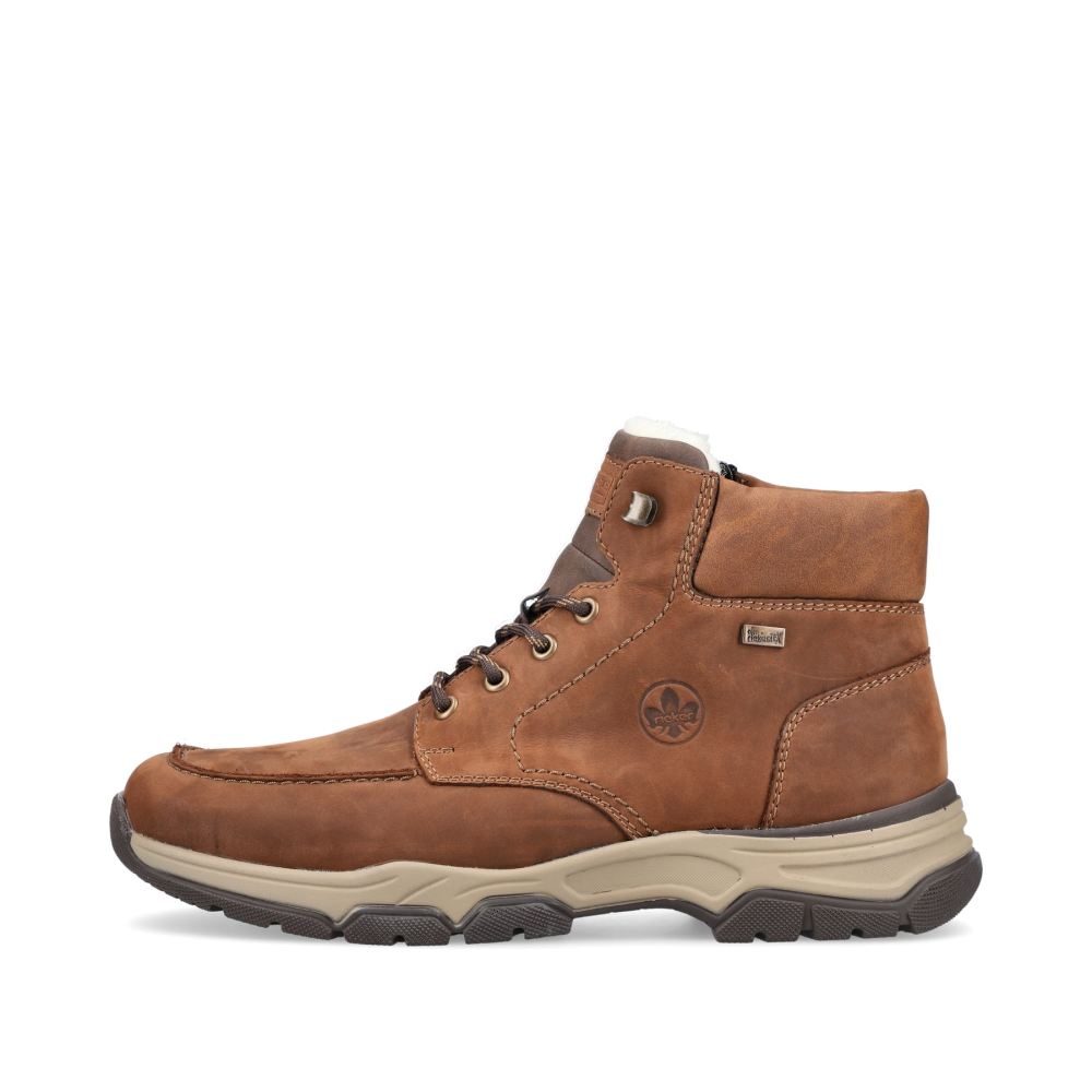 Rieker Men's Lace-Up Boots Cinnamon Brown