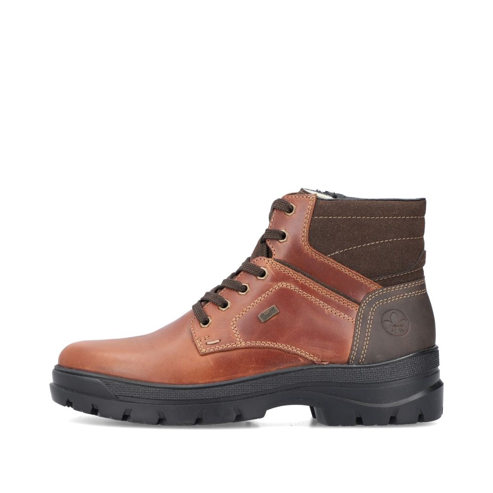 Rieker Men's Lace-Up Boots - Chestnut Brown
