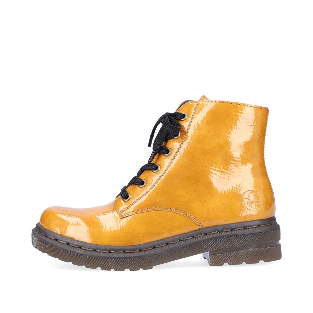 Rieker Women's Biker Boots Honey Yellow