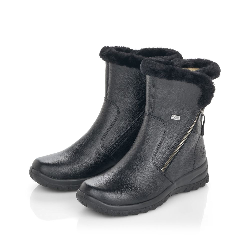 Rieker Women's Short Boots - Night Black