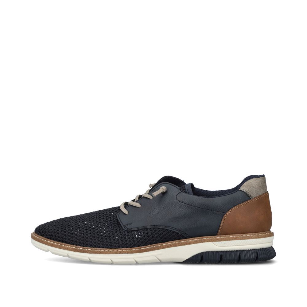 Rieker Men's Lace-Up Shoes - Slate Blue