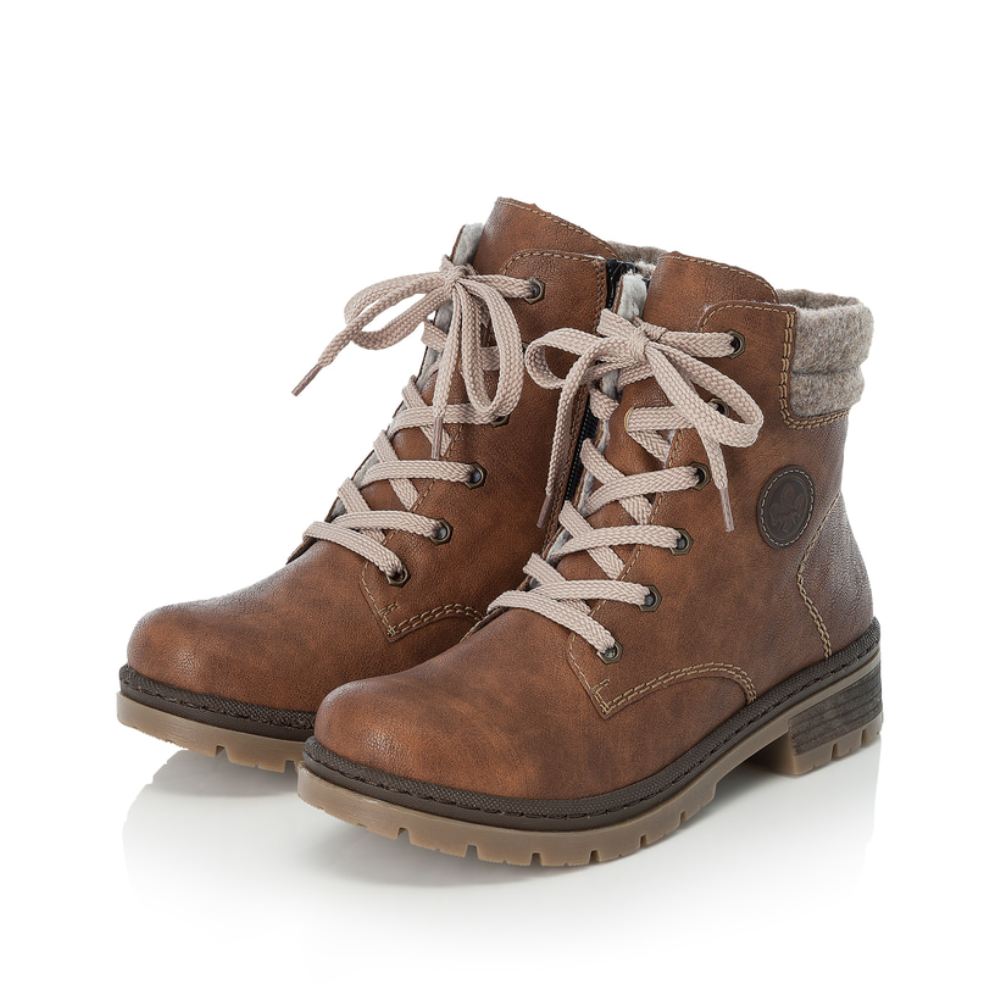 Rieker Women's Lace-Up Boots - Nut Brown
