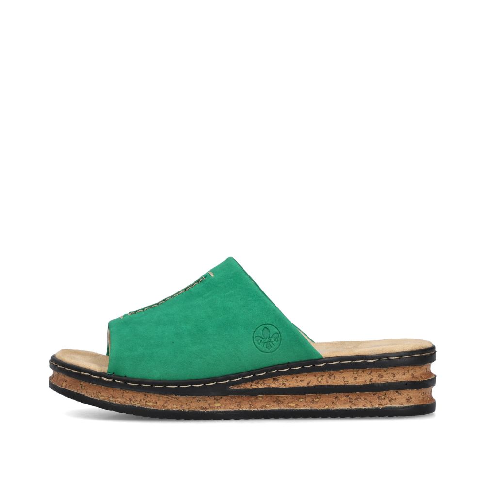Rieker Women's Mules - Grass Green