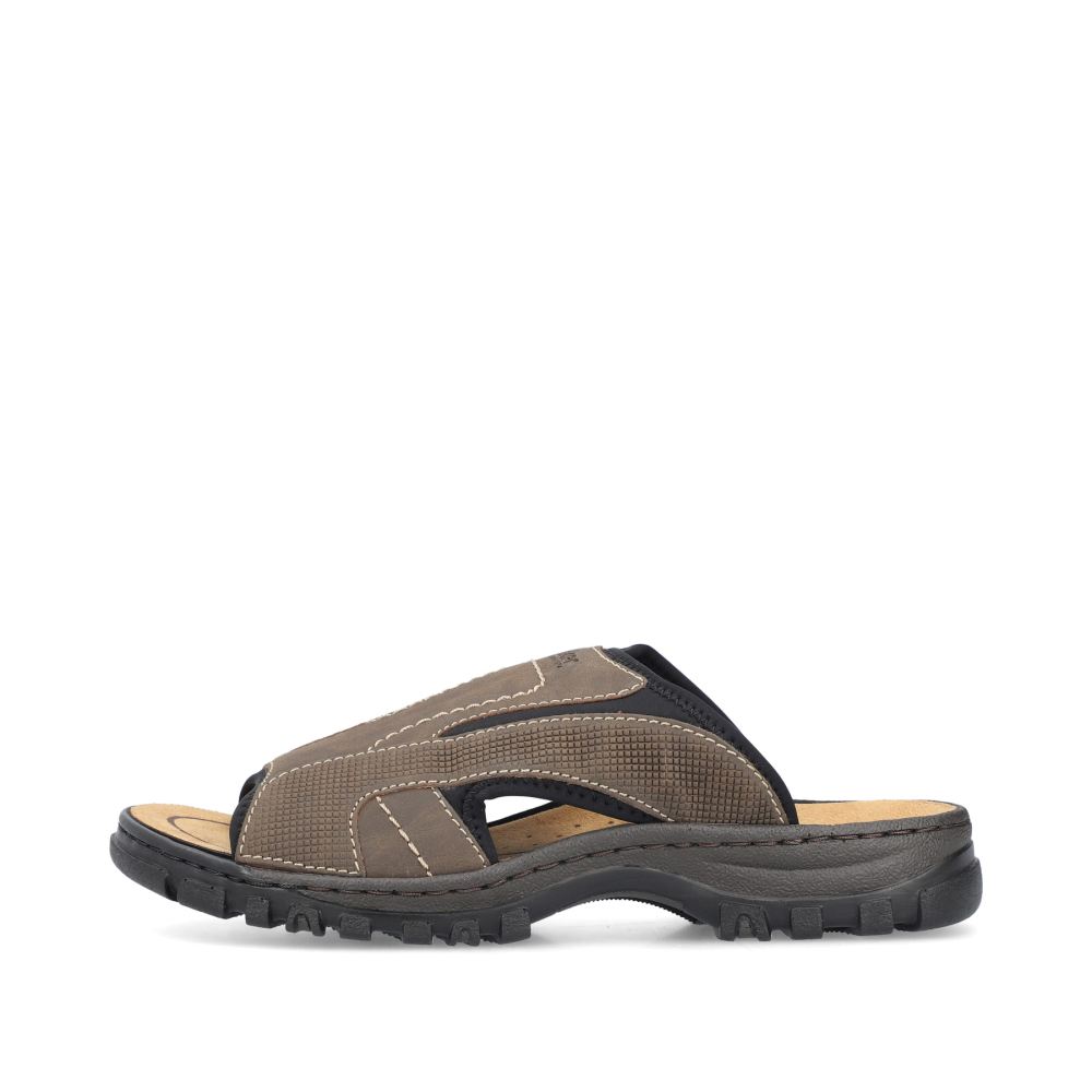Rieker Men's Mules - Brown-Gray