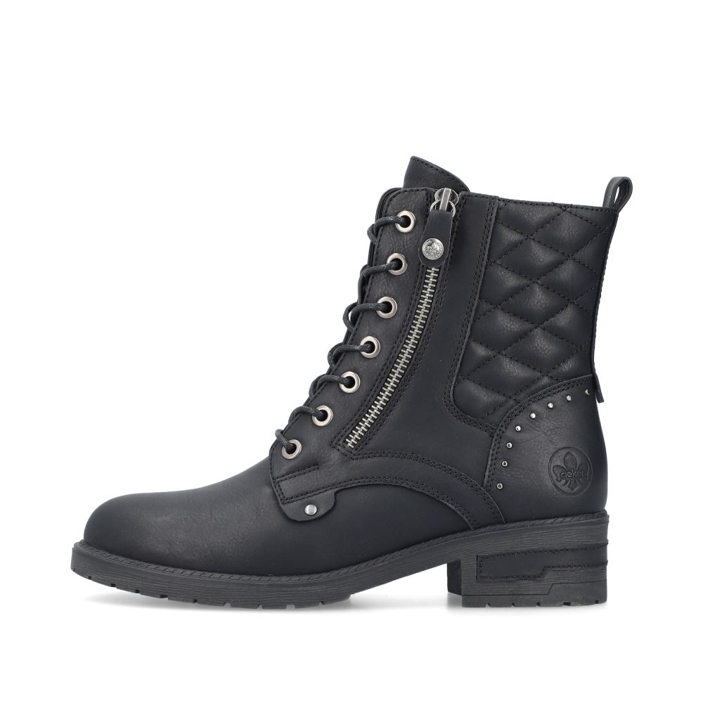 Rieker Women's Biker Boots - Night Black